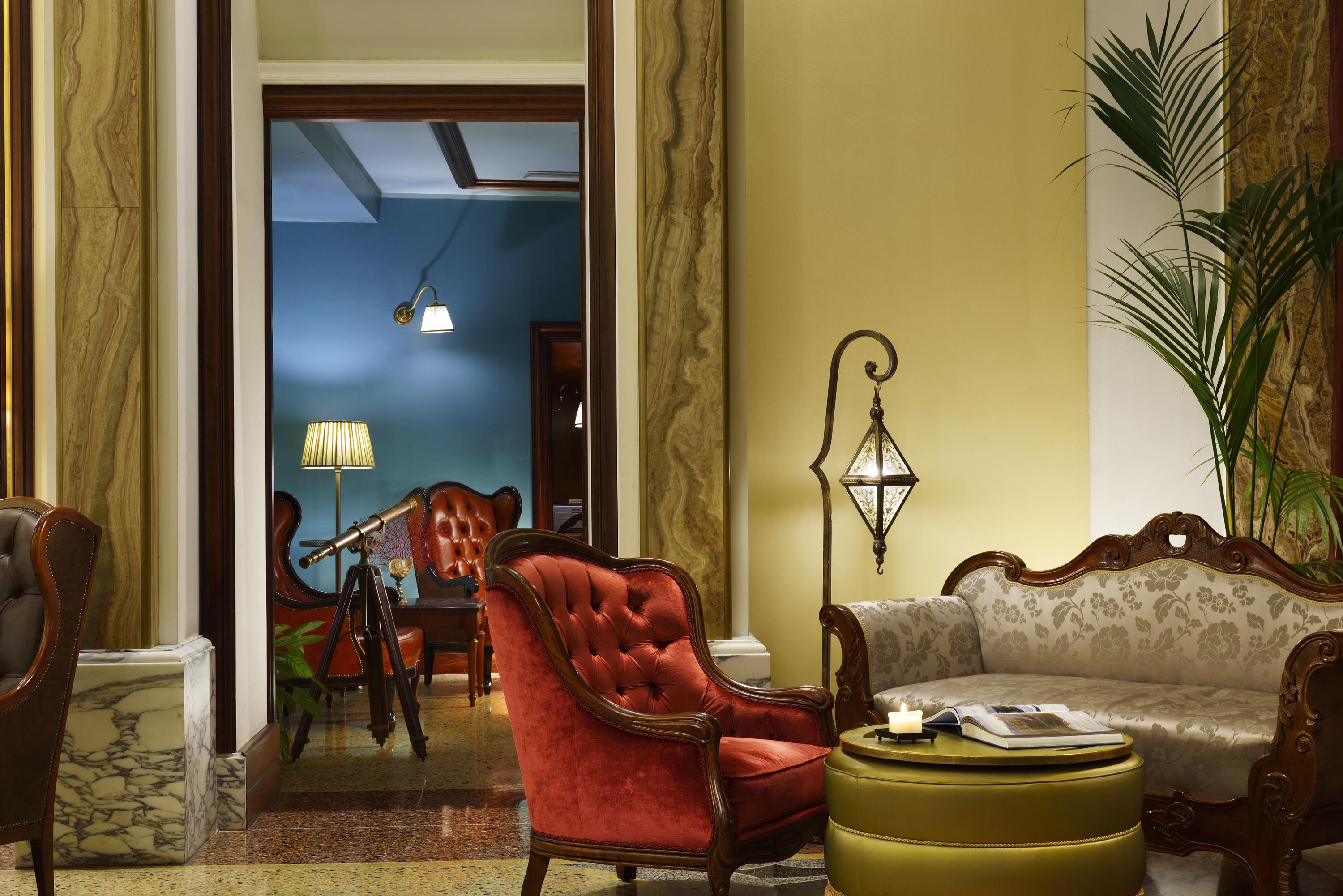 โรงแรมแกรนด์ซาโวเอีย เจนัว ภายนอก รูปภาพ Interior of the hotel